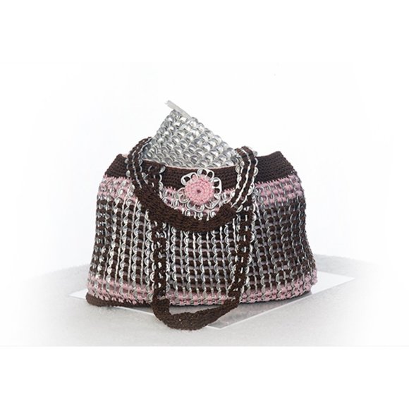 Handbags - Ring Pull Bags One Cosmetic One Tote Brow Pink ART